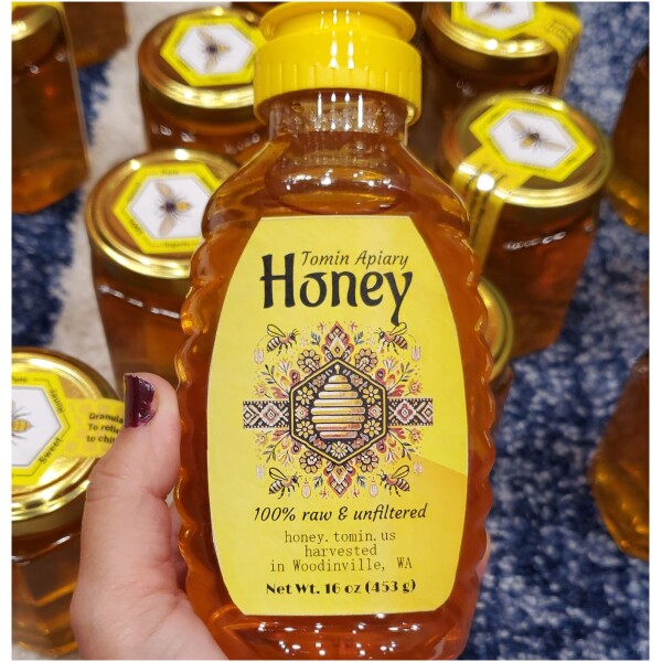 16 Oz (453 g) Squeeze Bottle - Pure Raw Honey - Image 6