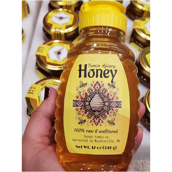 12 Oz (340 g) Squeeze Bottle - Pure Raw Honey - Image 6
