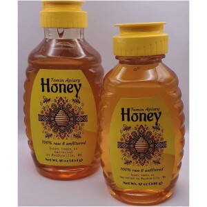 Honey Squeeze Bottle Bundle – 12 oz and 16 oz Pure Wildflower Honey