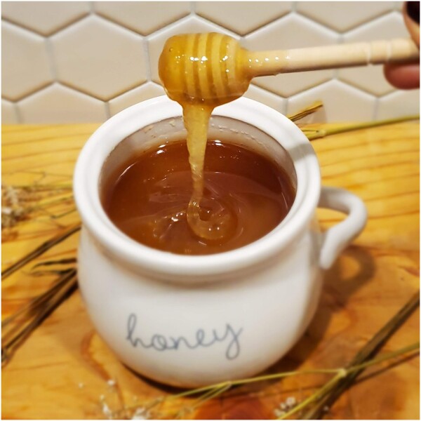 Hex Honey Jar Bundle – 4 oz and 9 oz Pure Local Wildflower Honey - Image 3