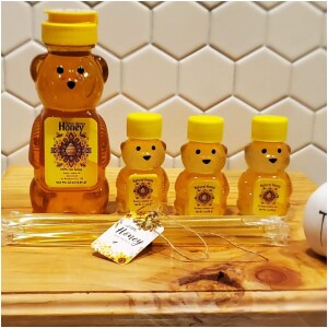 Bear Family Bundle – Big Bear, 3 Small Bears & 10 Straws of Pure Raw Honey