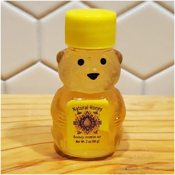 2 oz Mini Bear - Pure Raw Honey (pack of 1, 3, 5 or 10) - Image 3