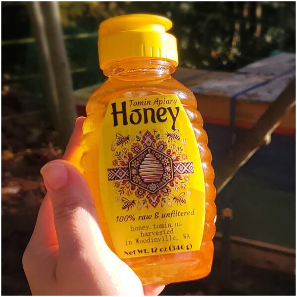 12 Oz (340 g) Squeeze Bottle - Pure Raw Honey