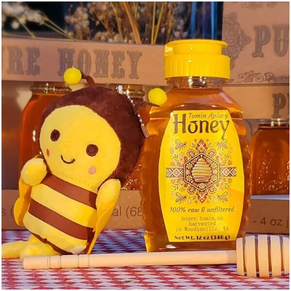 12 Oz (340 g) Squeeze Bottle - Pure Raw Honey - Image 4