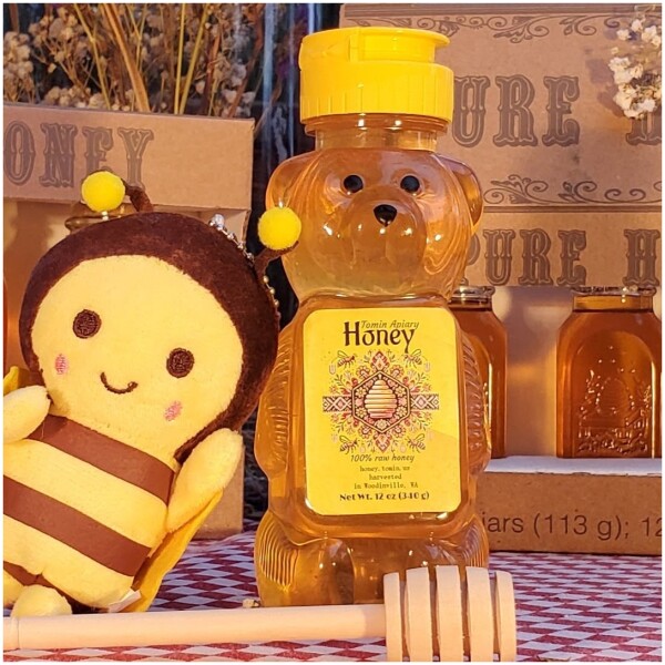 12 Oz (340 g) Big Bear - Pure Raw Honey - Image 2