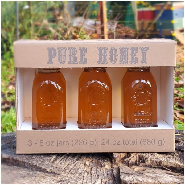 Gift Box 3 of Muth Jars (4oz or 8oz) - Pure Raw Honey - Image 5