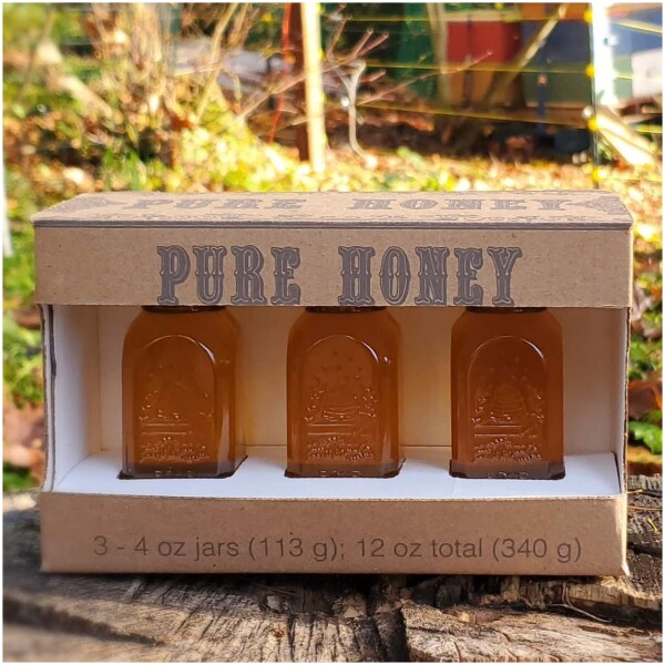 Gift Box 3 of Muth Jars (4oz or 8oz) - Pure Raw Honey - Image 7