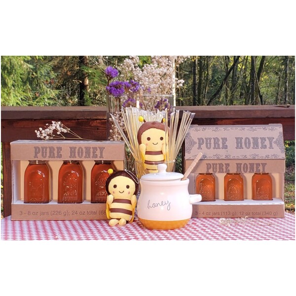Gift Box 3 of Muth Jars (4oz or 8oz) - Pure Raw Honey - Image 6