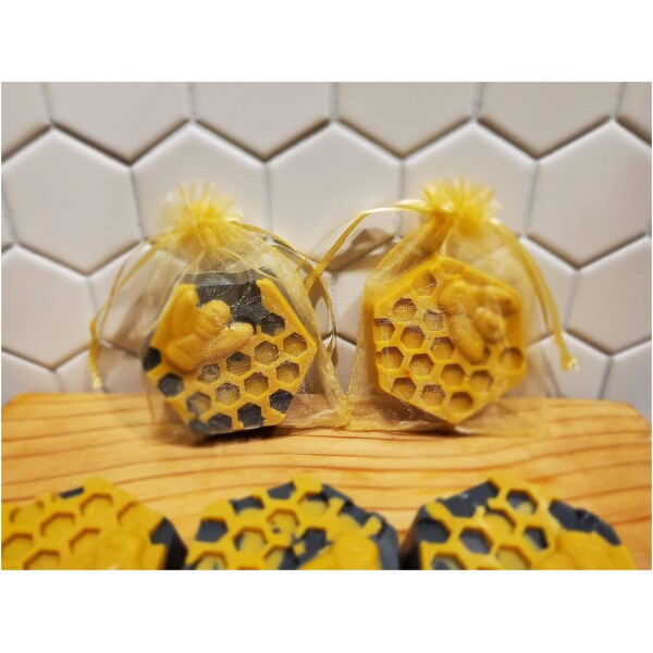 Natural Honey & Beeswax Handmade Soap - Image 3