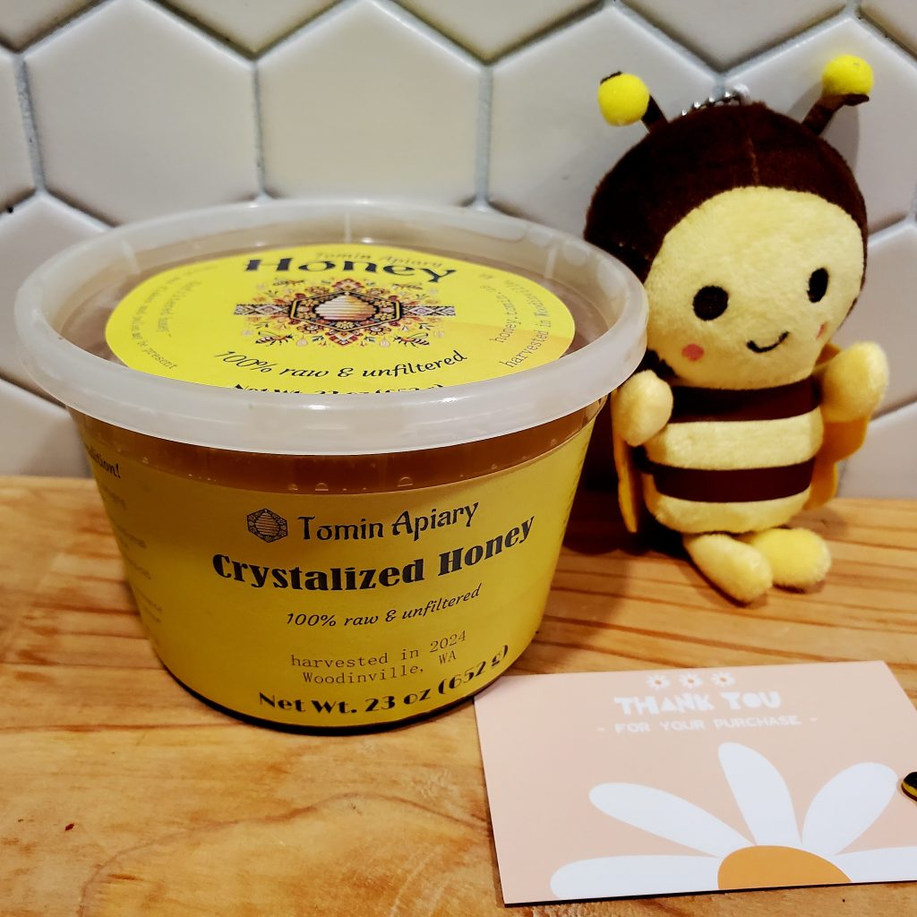 Crystalized honey with bee